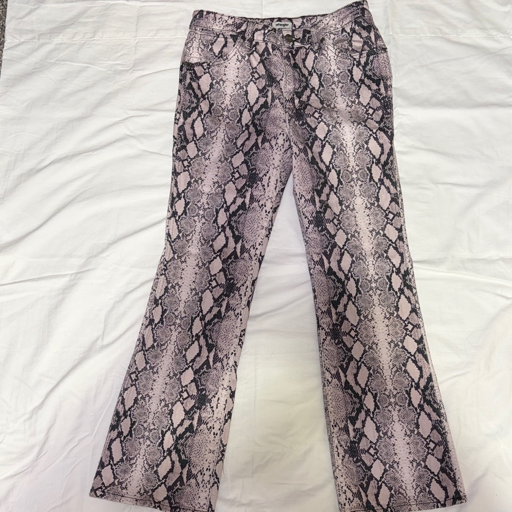 Wrangler Snake Print Boot Cut Jeans - Black and Gray